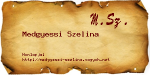 Medgyessi Szelina névjegykártya